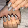 gel glitter iradei nails argento