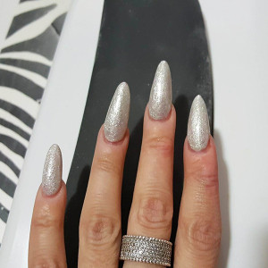 gel colorato bianco glitter argento iradei nails