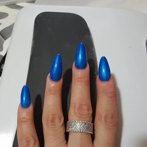 gel colorato blu perlato iradei nails