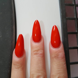 gel color rosso arancio iradei nails