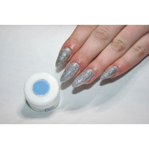 gel color glitter argento iradei nails
