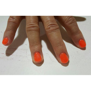 gel glitter arancio neon